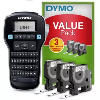 Imprimantă de etichete autoadezive Dymo, LabelManager 160, PROMO 3x bandă D1 12mm x 7m