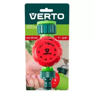 Întrerupător temporizator Verto manual, timp maxim de oprire 120 de minute, 1/2" și 3/4", verde, 15G750, REDUCERE