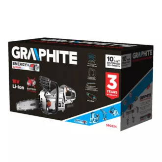 Ferăstrău cu lanț din grafit 58G034, 18V Ferăstrău cu lanț din grafit 58G034, 18V