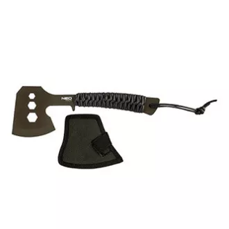 Topor de camping Neo Tools 63-118, greutate totală 266g, lungime topor 26cm