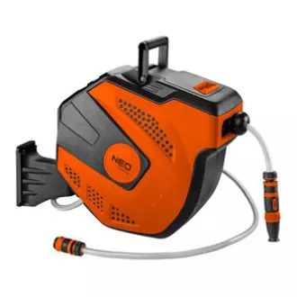 Cutie NEO TOOLS cu tambur cu furtun de grădină, 20+2m, 10bar, portocaliu-negru, 15-891