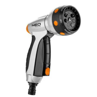 Pistol de pulverizare NEO TOOLS 7 funcții, CLICK ON/OFF, portocaliu-negru, 15-706