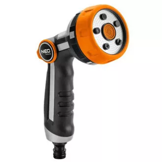 Pistol de pulverizare NEO TOOLS cu control al curentului cu 5 funcții, degetul ON/OFF, portocaliu-negru, 15-708 Pistol de pulverizare NEO TOOLS cu control al curentului cu 5 funcții, degetul ON/OFF, portocaliu-negru, 15-708