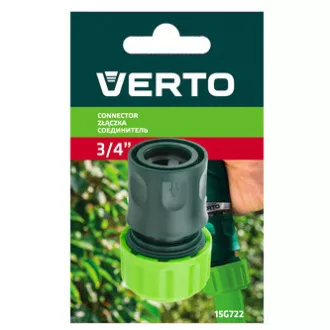 Cuplaj rapid Verto, material plastic, 3/4", verde, 15G722