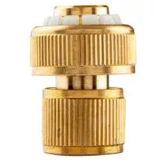 Cuplaj rapid NEO TOOLS cu funcție STOP, material alamă, 3/4", auriu, 15-733