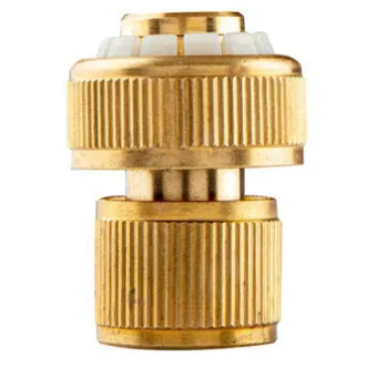 Cuplaj rapid NEO TOOLS cu funcție STOP, material alamă, 3/4", auriu, 15-733
