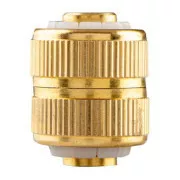 Cuplaj NEO TOOLS pentru conexiune fixă a furtunului, material alamă, 1/2", auriu, 15-736