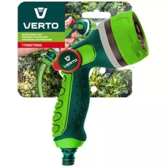 Pulverizator cu pistol Verto cu 7 funcții, control fin al apei cu degetul mare, 1/2", verde, 15G710
