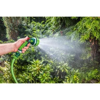 Pulverizator cu pistol Verto cu 7 funcții, control fin al apei cu degetul mare, 1/2", verde, 15G710