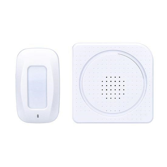 Solight Detector de mișcare/gong fără fir, senzor PIR extern, alimentat cu baterii, alb