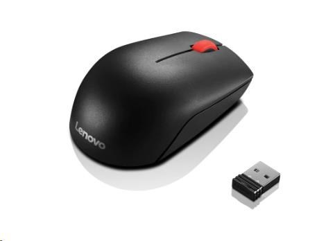 Mouse fără fir LENOVO Mouse fără fir compact Essential - 1000 DPI, optic, USB, 3 butoane, negru