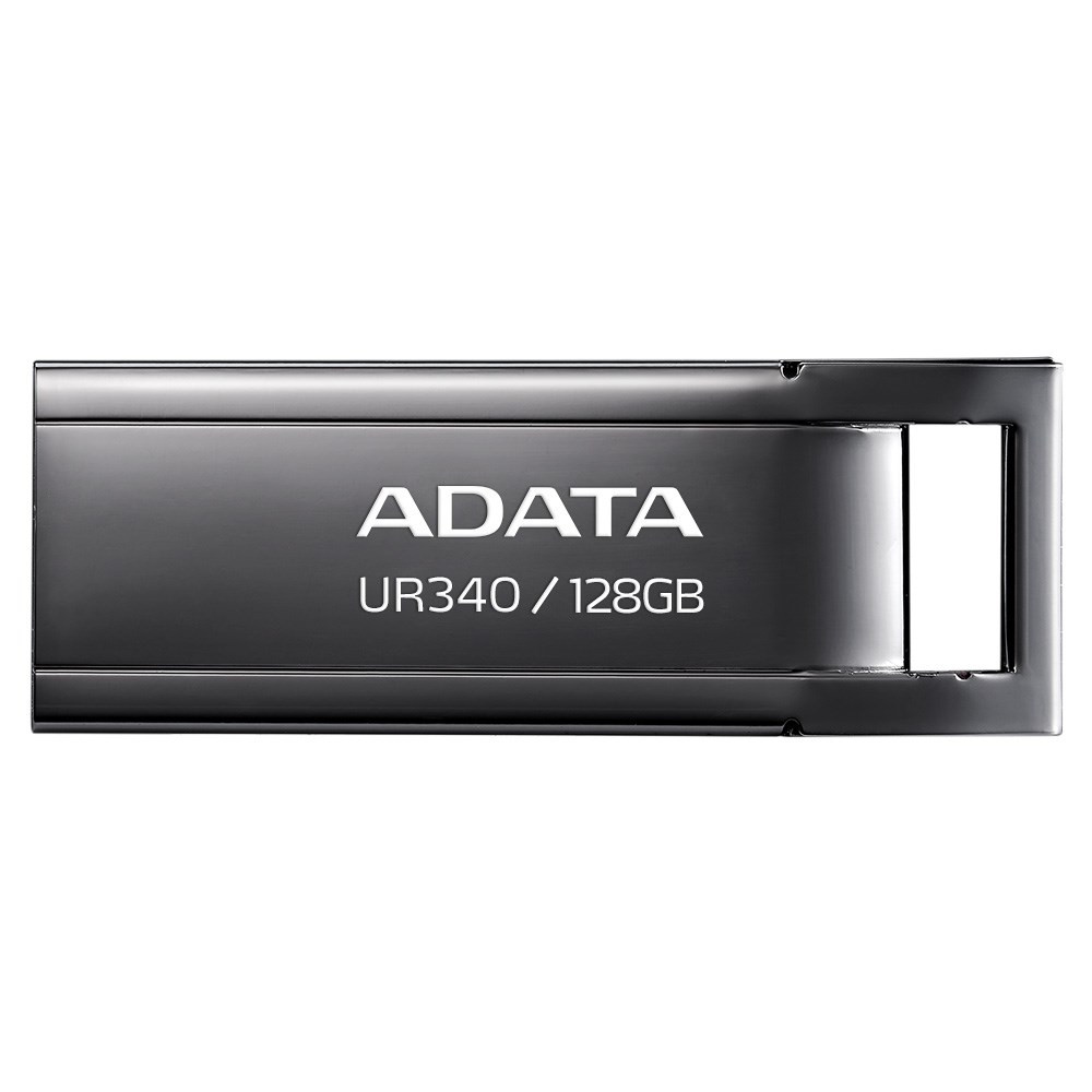 ADATA Flash Drive 128GB UR340, USB 3.2 Dash Drive, negru lucios metalic