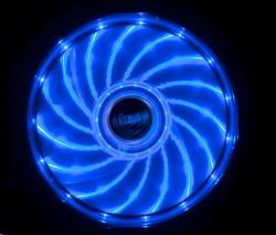 Ventilator AKASA Vegas 120x120x25mm, 1200RPM cu iluminare din spate, 15xLED, albastru
