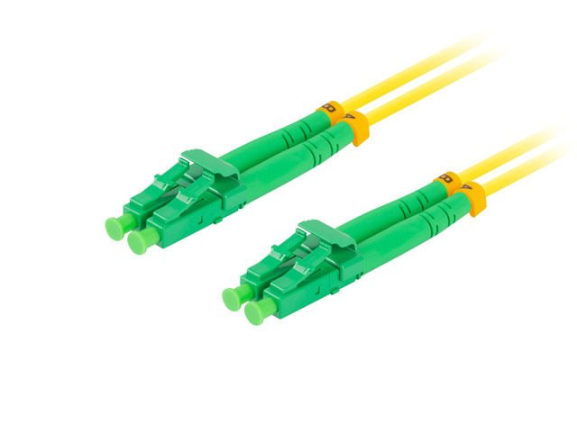 LANBERG patch cord optic SM LC/APC-LC/APC duplex 2m LSZH G657A1 diametru 3mm, culoare galbenă