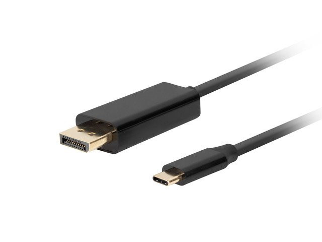 Lanberg USB-C(M)->DisplayPort(M) cablu 0,5 m 4K 60Hz negru