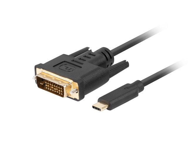 Lanberg USB-C(M)->DVI-D(24 1)(M) cablu 1m negru