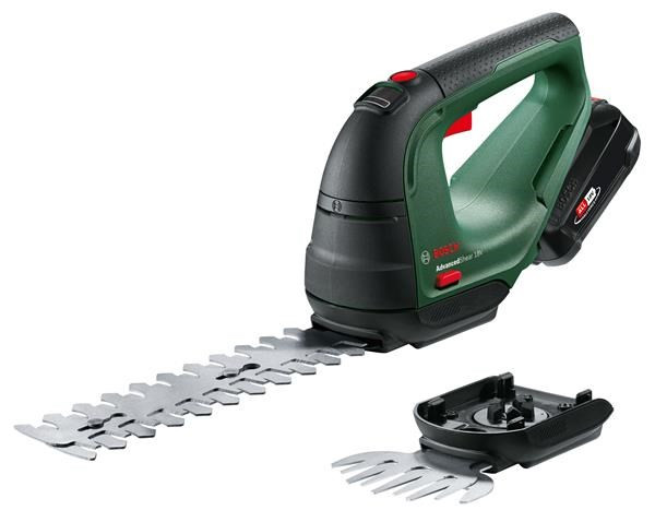 BOSCH AdvancedShear 18V-10 set de foarfece fără fir pentru arbuști și iarbă 18 V lungime 20 cm baterie