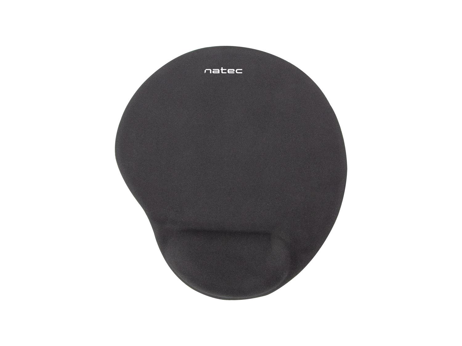 Mouse pad ergonomic cu gel Natec Marmot, negru, 245x225 mm