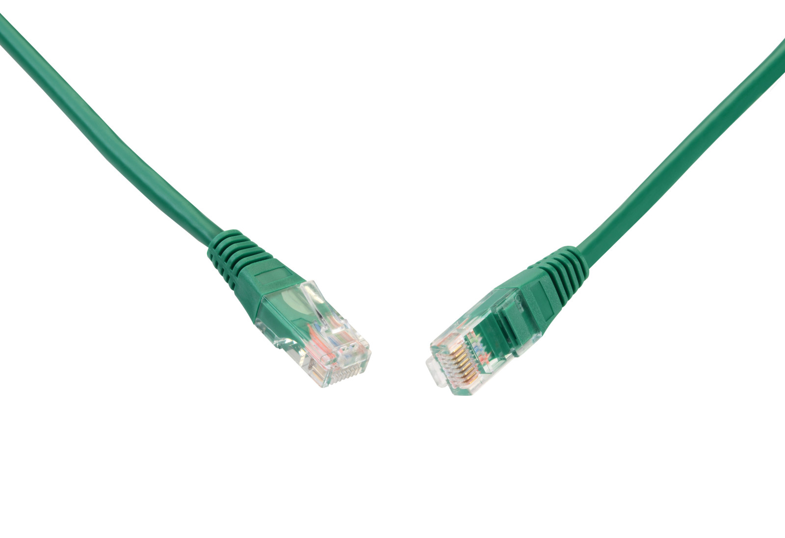 SOLARIX cablu patch CAT5E UTP PVC 2m verde, rezistent la zgârieturi
