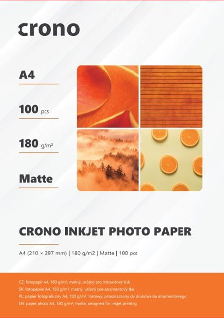 Crono PHPM4A, hârtie foto mată, A4, 180g, 100buc