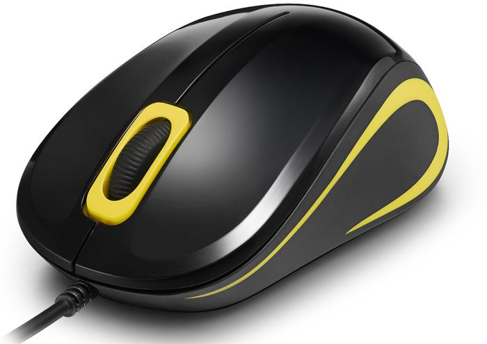 Crono CM643Y - mouse optic, USB, negru galben