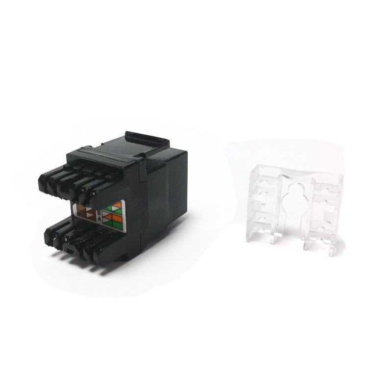 DATACOM UTP UTP Keystone Cat5e negru Dual Slim crestătură spate