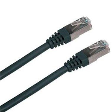 Cablu patch S/FTP, Cat6, 2xRJ45, 0.5m negru