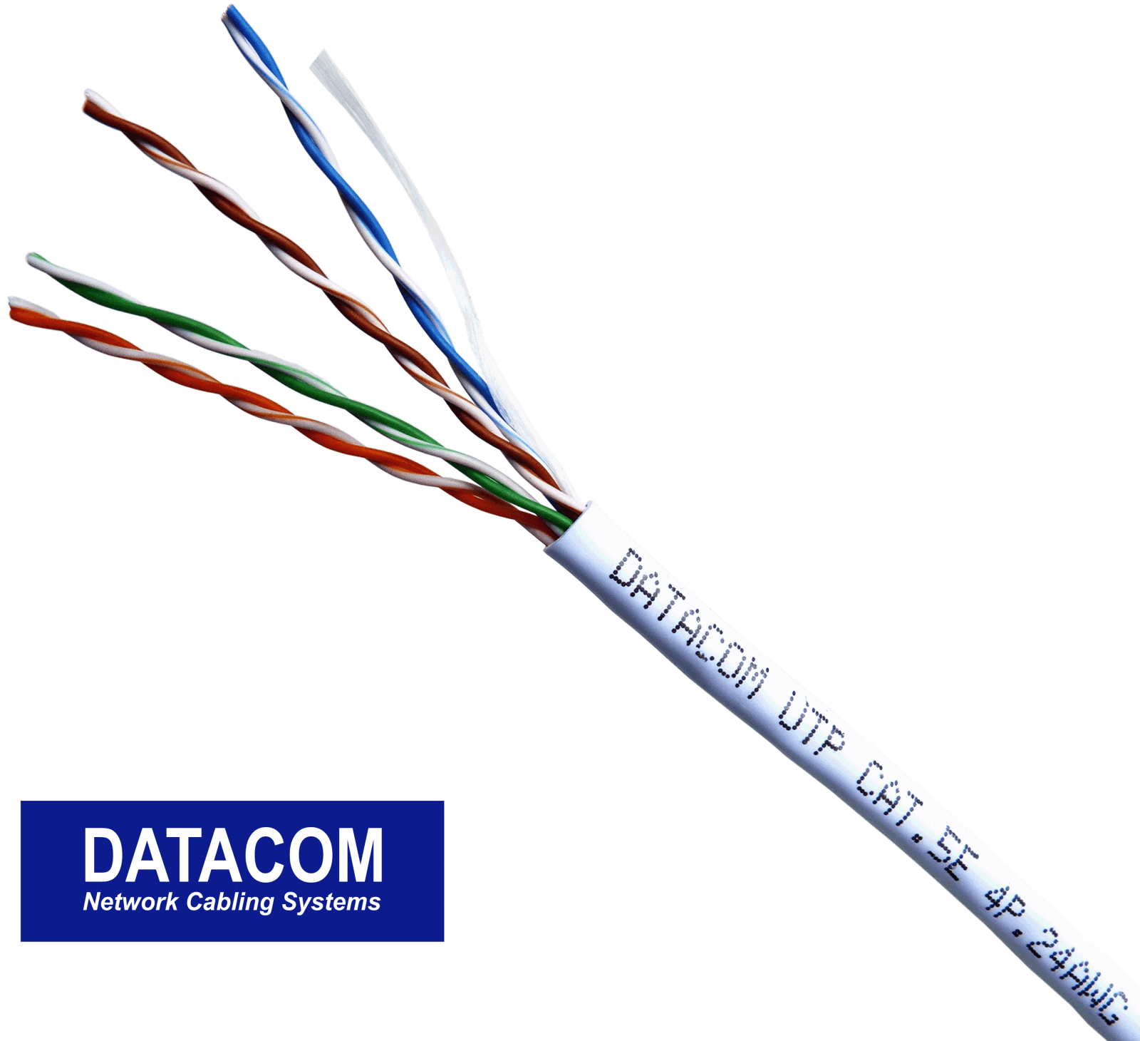 DATACOM UTP Cat5e cablu PVC 305m (fir), alb