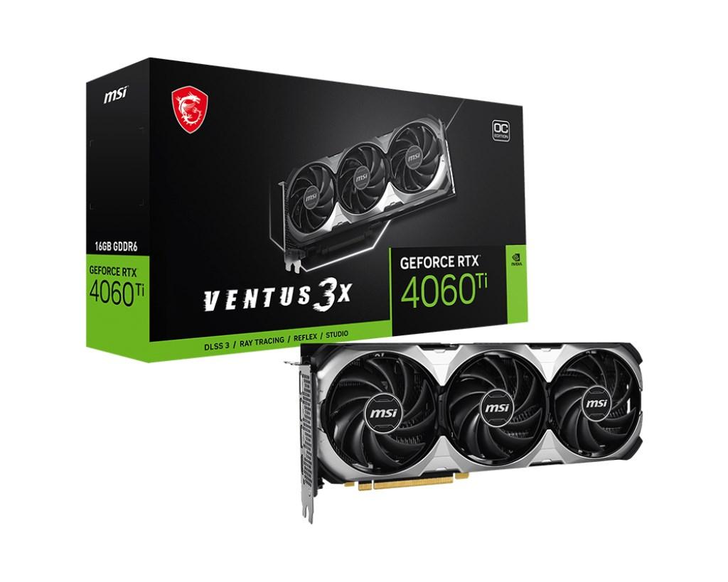 MSI VGA NVIDIA GeForce RTX 4060 Ti VENTUS 3X 16G OC, 16G MSI VGA NVIDIA GeForce RTX 4060 Ti VENTUS 3X 16G OC, 16G