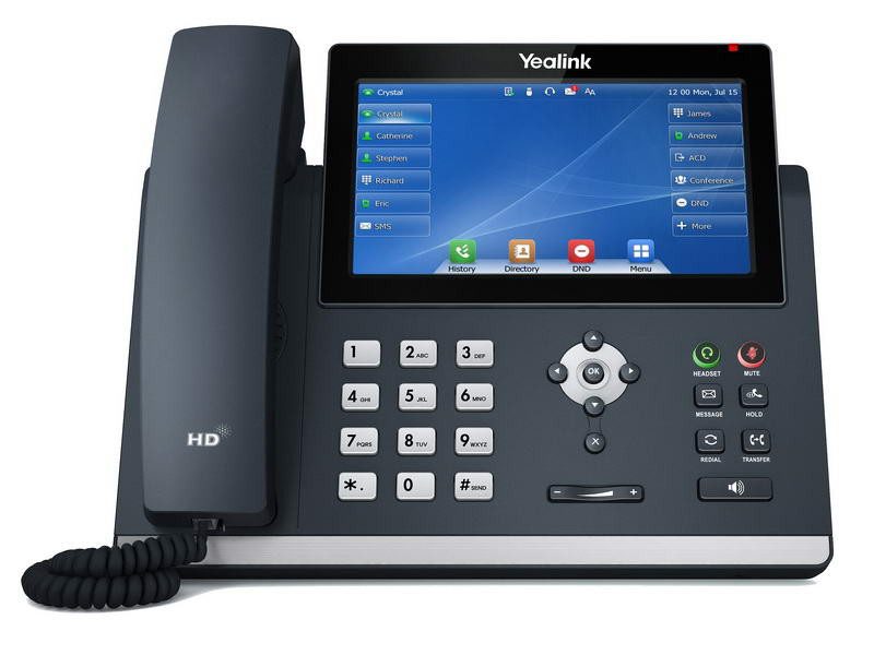 Yealink SIP-T48U SIP phone, PoE, 7" 800x480 LCD, 29 linii, 2xUSB, GigE