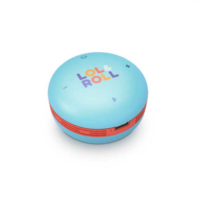 Energy Sistem Lol&Roll Pop Pop Kids Speaker Blue, difuzor Bluetooth portabil de 5W cu funcție de limitare a puterii