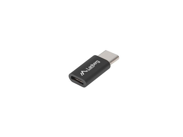 Adaptor LANBERG USB-C (M) 2.0 la USB MICRO (F), negru