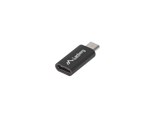 Adaptor LANBERG USB-C (F) 2.0 la USB MICRO (M), negru