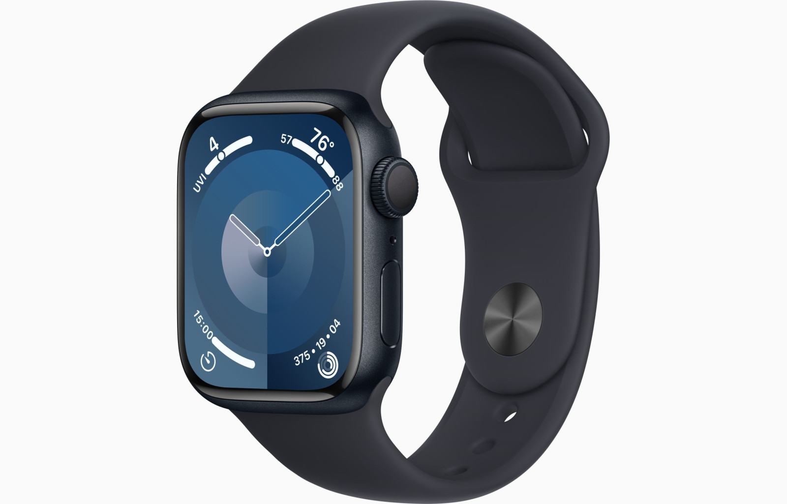 Apple Watch S9/45mm/Midnight/Sport Band/Midnight/Midnight/-M/L