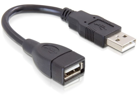 Delock Cablu USB 2.0, prelungire A-A masculin/feminin 13 cm