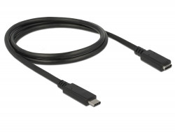 Delock SuperSpeed USB Extension Cable (USB 3.1 Gen 1) USB Type-C™ port de sex masculin și feminin 3 A 1,0 m negru