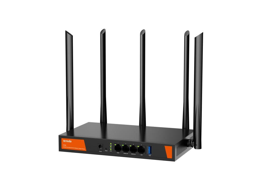 Tenda W30E WiFi Hotspot AX3000 Gigabit Router, 1x GWAN, 2x GWAN/LAN, 1x ...