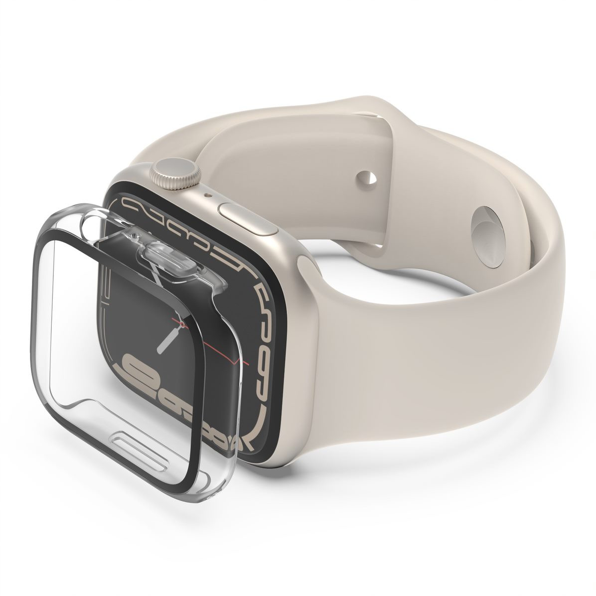 Protector de ecran Belkin 2in1 pentru Apple Watch Series 4/5/6/SE/7/8/9, 44/45mm, transparent - VERSIUNE NOUĂ