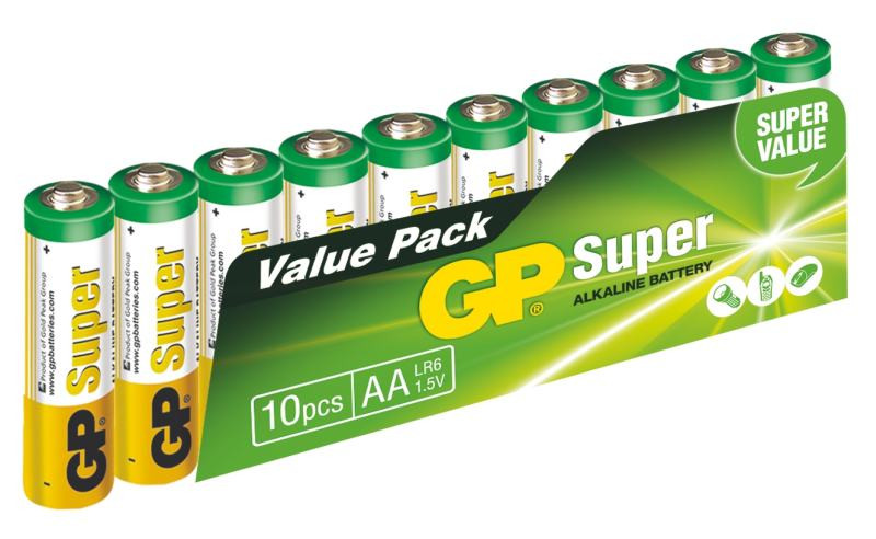 GP AA Super, alcaline (LR6) - 10 buc.