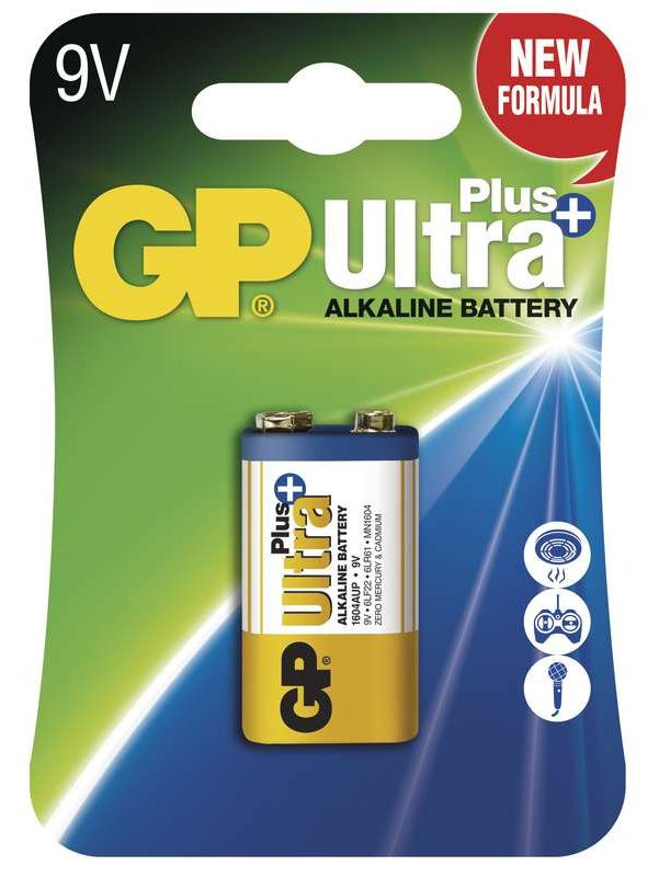 GP 9V Ultra Plus, alcaline (6LR61) - 1 buc.