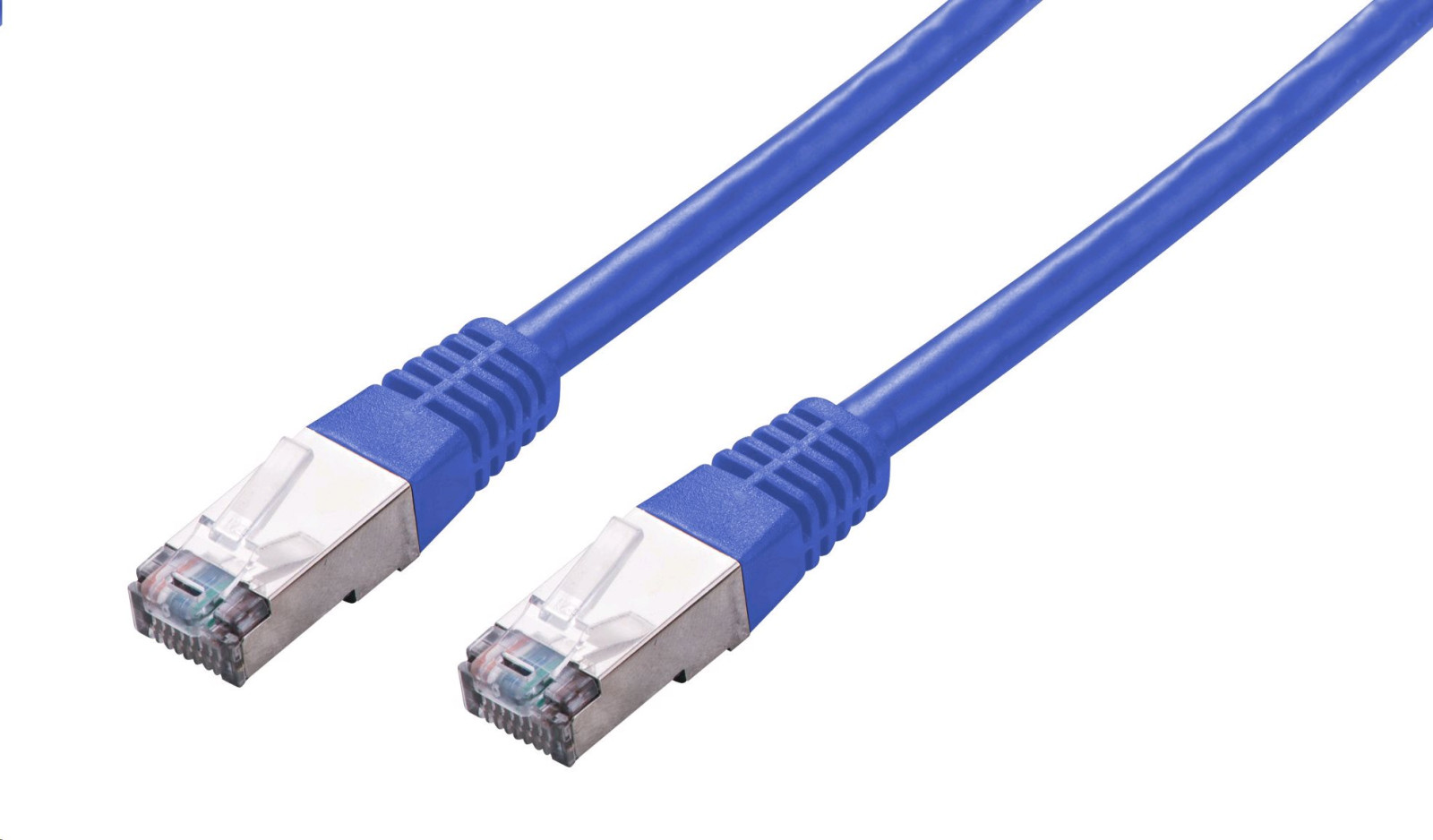 C-TECH Cablu patchcord Cat5e, FTP, albastru, 0.25m