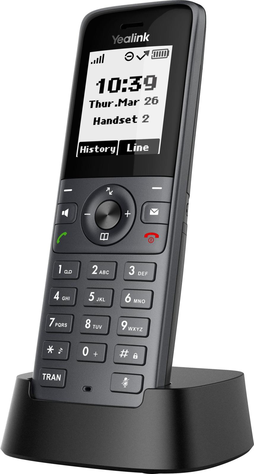 Telefon Yealink W71H SIP DECT, ecran alb-negru de 1,8"