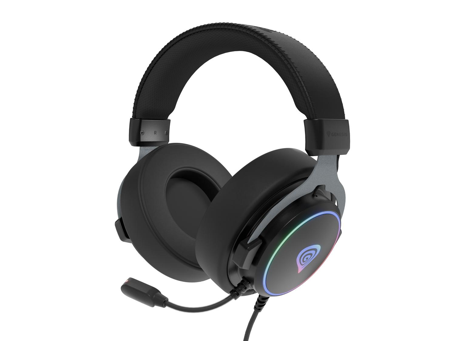 Căști de gaming Genesis NEON 764/7.1/USB/cu fir/Suport/Negru