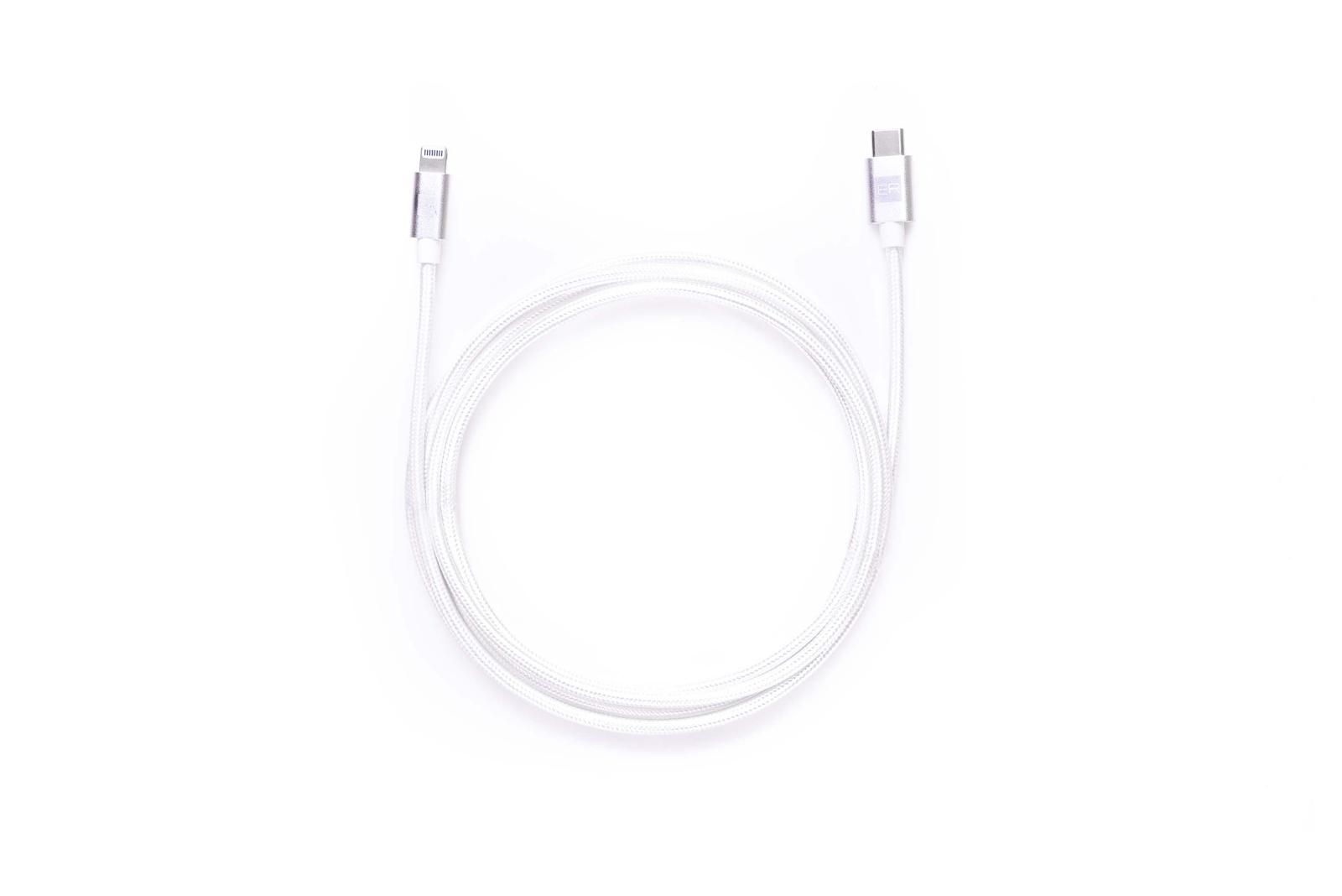 Cablu ER POWER USB-C/C 5A (100W) 200cm alb