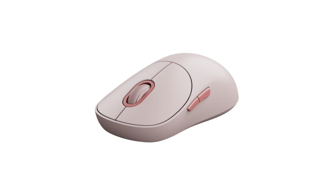 Mouse wireless Xiaomi 3/Birou/Optic/1200 DPI/USB+BT/Roz