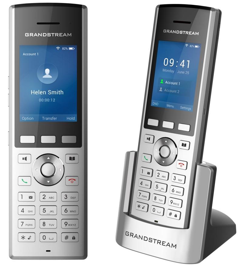Telefon IP WiFi Grandstream WP820, afișaj tip bară de 2,4", 2 conturi SIP, video, BT, Micro USB, Handover