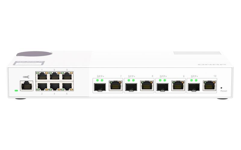 Switch gestionat QNAP QSW-M2106-4C (6x 2.5GbE RJ45 și 4x combinate 10GbE SFP+ / 10GbE RJ-45)
