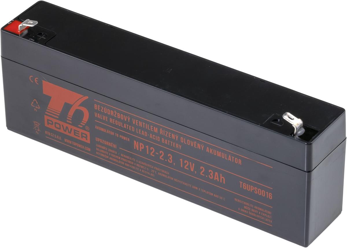 Baterie T6 Power NP12-2.3, 12V, 2.3Ah, F1