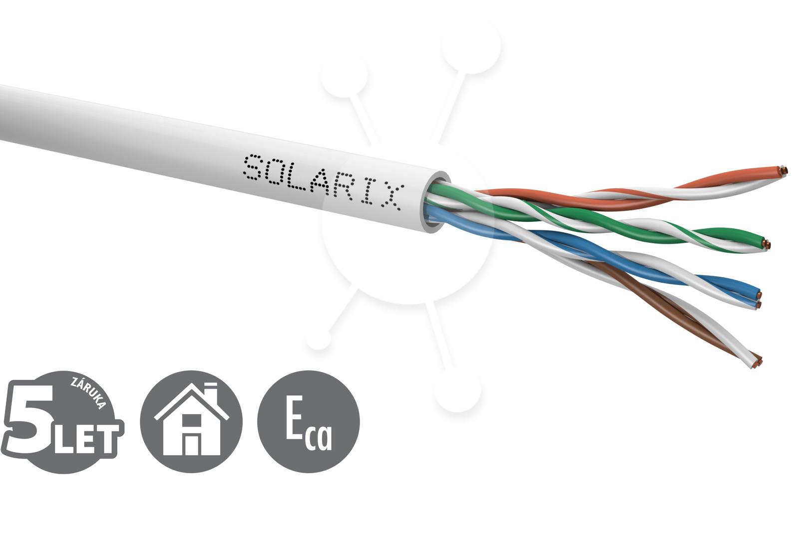 Cablu de instalare Solarix CAT5E UTP PVC Eca 500m/cutie SXKD-5E-UTP-PVC