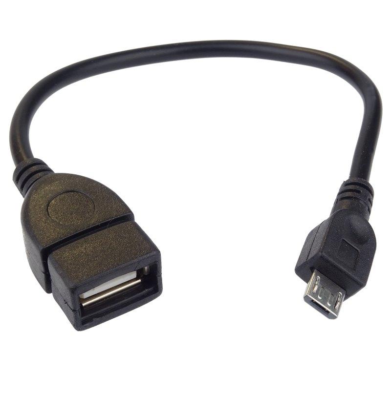 Reducere cablu USB PremiCord A/fem-MicroUSB/mal20cm